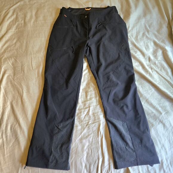 Mammut Tatramar SO Women's SOFTech Softshell Ski Snow Pants Black Size 14 - Picture 1 of 11
